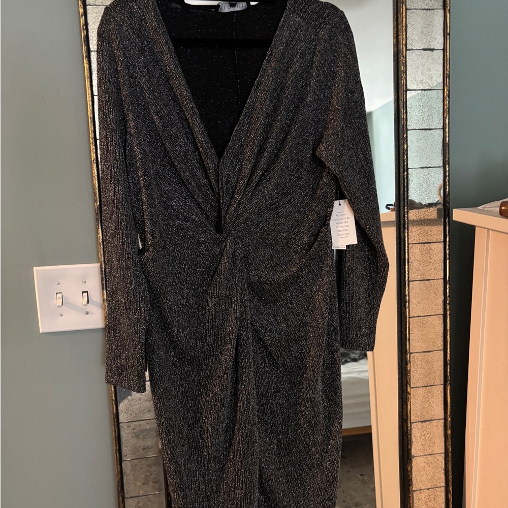 Eloquii Black Glitter Dress